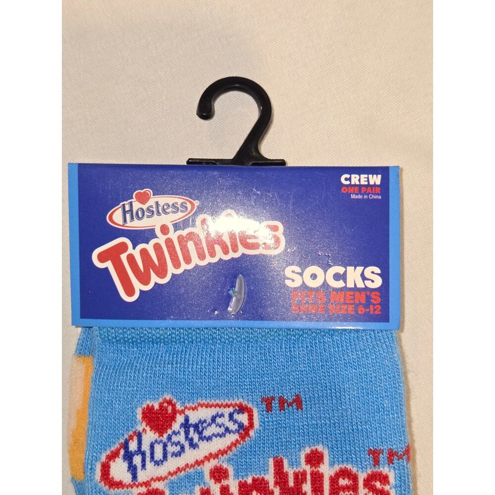 Hostess Twinkies Crew Novelty Socks Men’s Shoe Size 6–12 Fun Snack Food Design - Picture 3 of 4